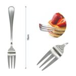 Tenedor para postre con mango redondo 6PCS - Imagen 3