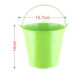 Cubo pequeño de hierro pintado 15.7x11x14 cm - Imagen 2