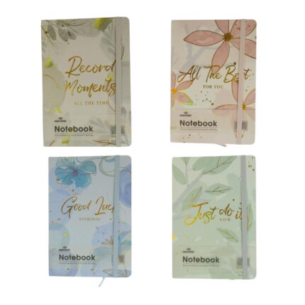 Cuaderno con flores mediano 14.5 x 10.5 cm