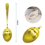 Cucharon de servicio con mango redondo dorado 1PC - Imagen 2