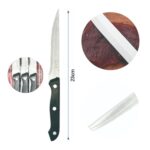 Juego de 6 cuchillos de carne lisos con mango negro - Imagen 3