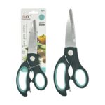 Tijeras de seguridad para abrir cajas con mango ergonómico en negro y verde