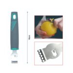 Rallador de limón con mango ergonómico en plástico gris - Imagen 2