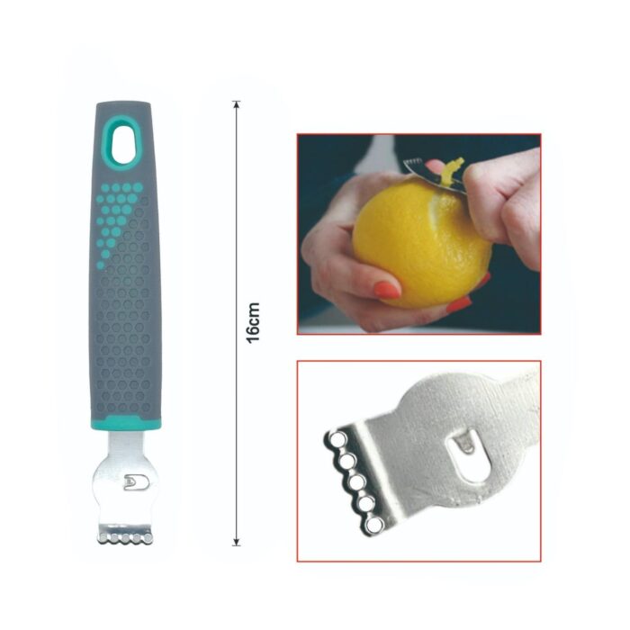 dd36d2fd-c3a4-4e12-91d5-014c0cdb2036.jpg Rallador de limón con mango ergonómico en plástico gris - Imagen 2