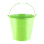 Cubo pequeño de hierro pintado 12x8.5x10 cm