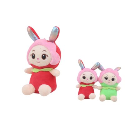 Conejo de peluche con motivo floral 18 cm