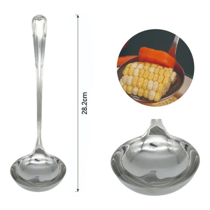 Cucharon grande para sopa con diseno floral 1PC - Imagen 2