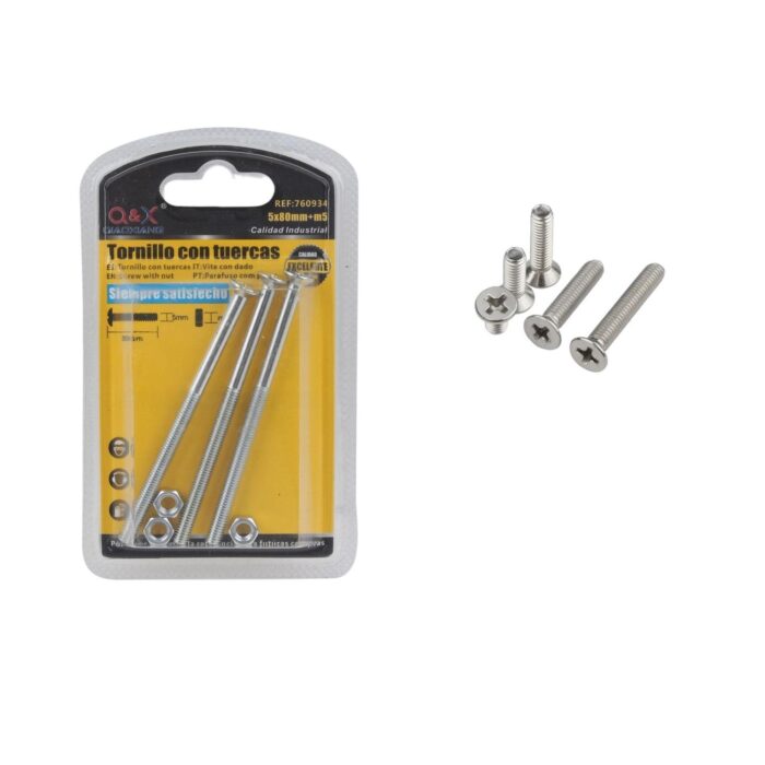 Perno Cruzado Con Tuerca 5*80+M5 - Imagen 1