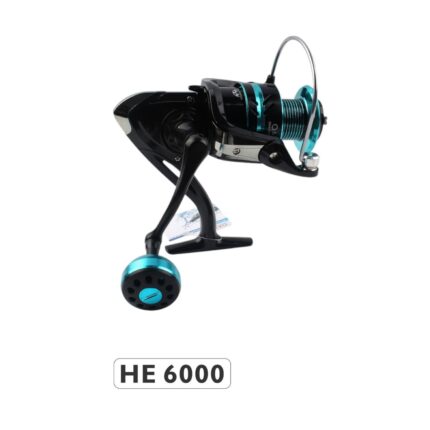 Carrete de pesca metálico HE6000 (versión agua dulce/con mango de metal)