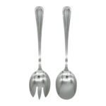 Set de tenedor y cuchara para ensalada con diseno floral 2PCS