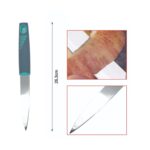 Cuchillo versátil con mango de plástico gris para cocina - Imagen 2