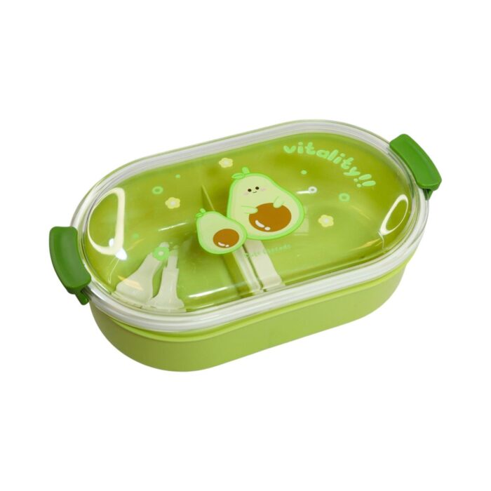 fdf9efa9-e11a-414a-a69f-95b1274dd678-1.jpg 6814 Fiambrera Colorida Fruta 24.5*14*7.5 (La Funda Ps Incluye Tenedor Y Cuchara) 750Ml - Imagen 2