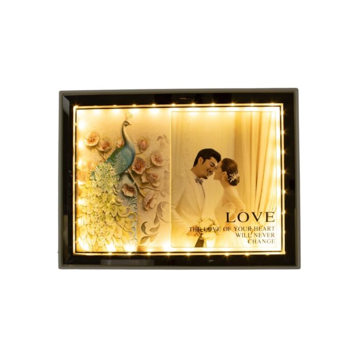 Marco de fotos horizontal Matrimonio 15x20cm (luz LED USB) - Imagen 5