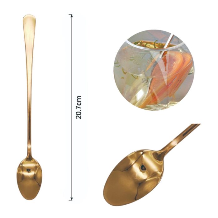 fe6f597b-15a7-4854-9b06-2874cc3b9efa.jpg Cucharon para mezclar con mango redondo de oro rosa 3PCS - Imagen 2