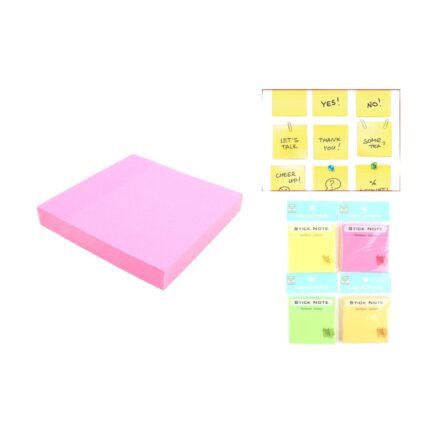 Paquete Mixto De Notas Post-It 3*3 Colores Fluorescentes