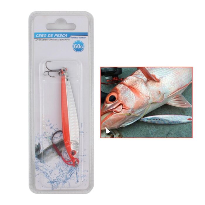 (Falso Cebo) Pez De Plomo 1010-60G Con Anzuelo De Tres Garras - Imagen 4