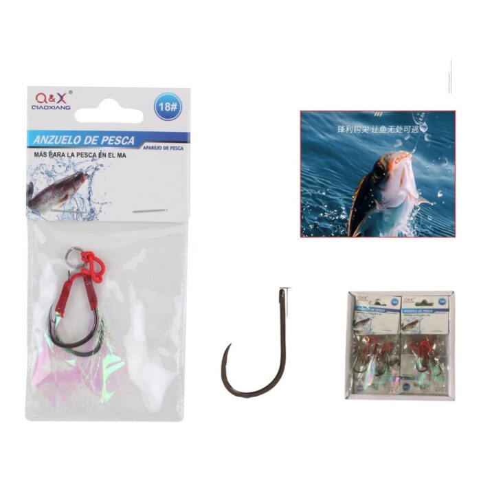 62352954 Gancho De Cuero De Colores 18# - Imagen 1