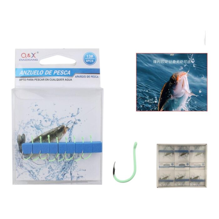 60363505 Gancho Y Bucle Luminoso Maruyo 13#/8Uds - Imagen 1