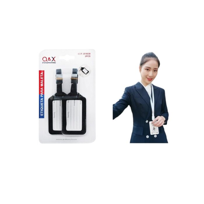 62331951 Etiqueta De Equipaje Con Succi¨®n Total 2345 2 Piezas Negro - Imagen 1
