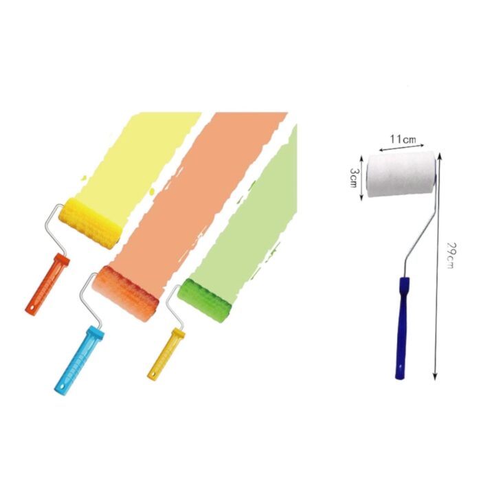 60363026 Cepillo Giratorio Peque?o De 4 Pulgadas De Imitaci¨®n De Lana Con Mango Azul - Imagen 1