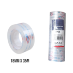 Cinta adhesiva ultratransparente 1.8cm x 35y (8 piezas por tubo)