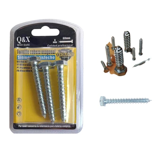 62354644 Tornillos Para Madera Hexagonales 8X60 - Imagen 1