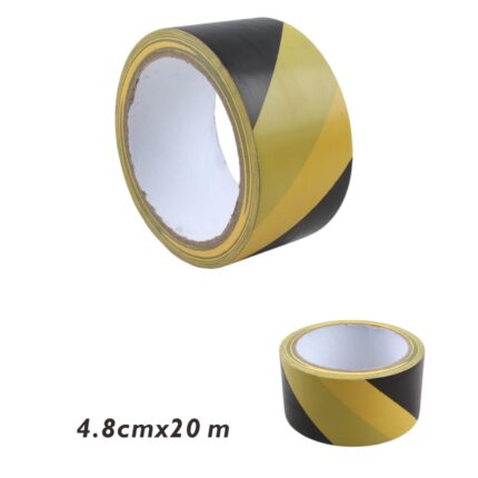 Cinta de advertencia amarillo-negro 4.8cm x 20m (con adhesivo)