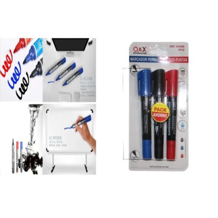 Pack De 3 Marcadores Permanente 3 Colores