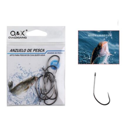 Anzuelo De Pesca Maruyo Ring 20# 8Pcs (Niquel Negro)