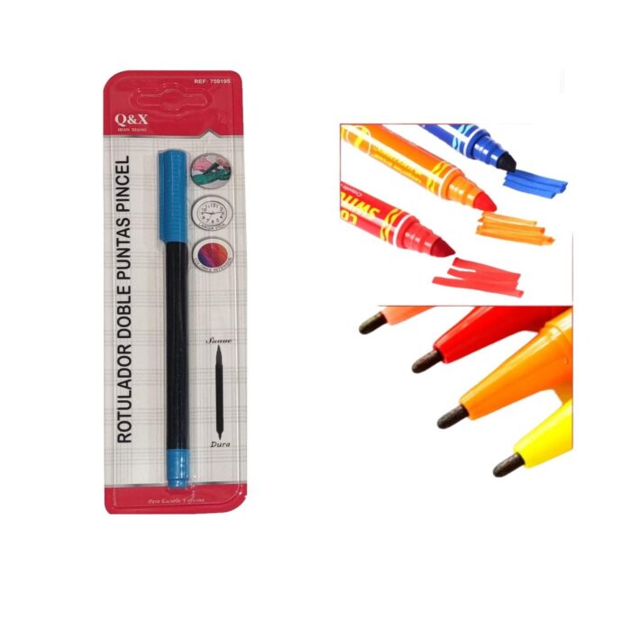 62956197 Rotulador Doble Punta Celeste - Imagen 1