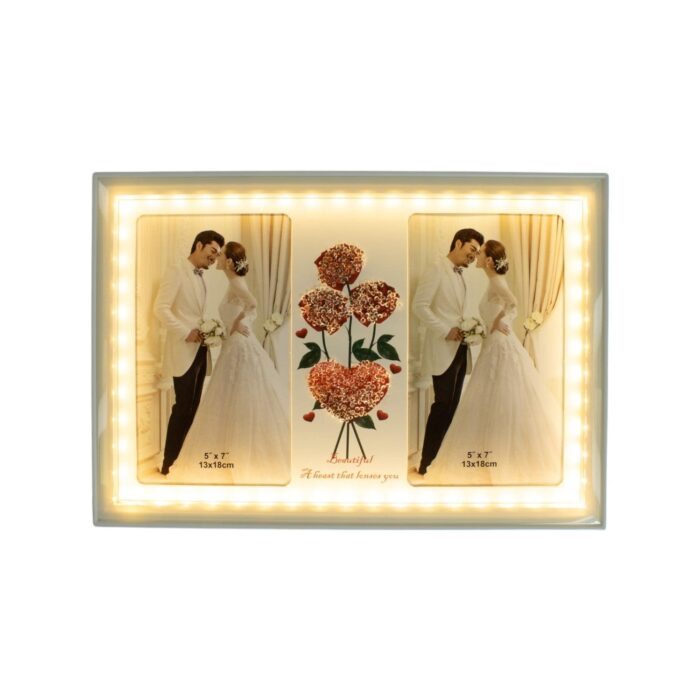 63517663 Marco de fotos horizontal Matrimonio 22x31.7cm (luz LED USB) - Imagen 4