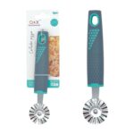 Cortador de pizzas compacto con mango gris