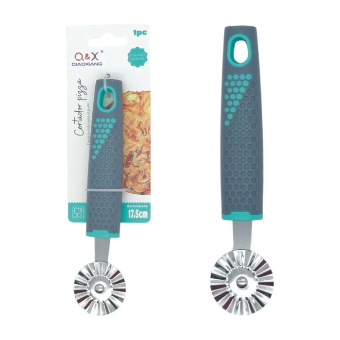 16d264d6-3529-46ca-b194-c8adfd09adfb.jpg Cortador de pizzas compacto con mango gris - Imagen 1