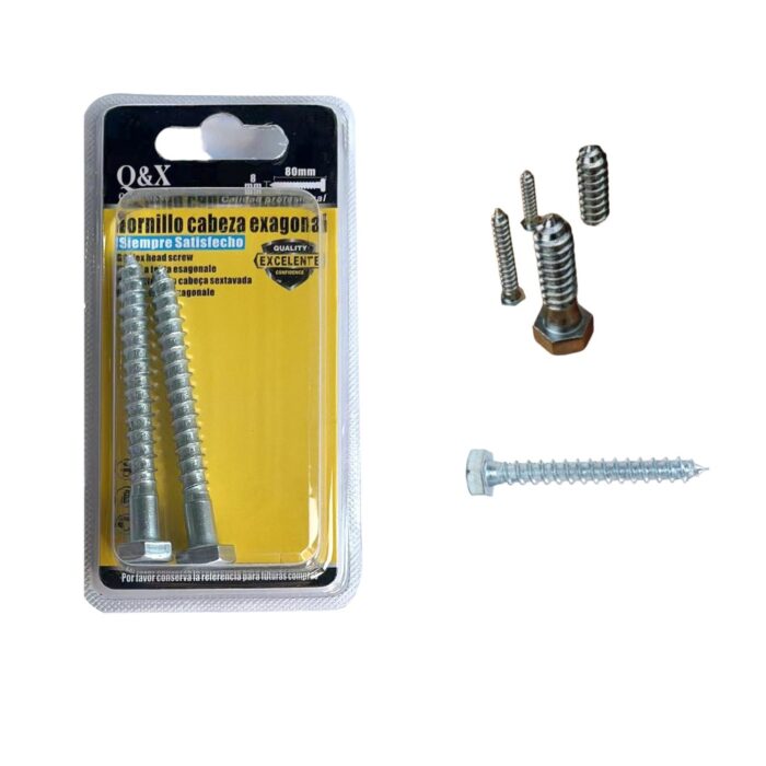 62353799 Tornillos Para Madera Hexagonales 8X80 - Imagen 1