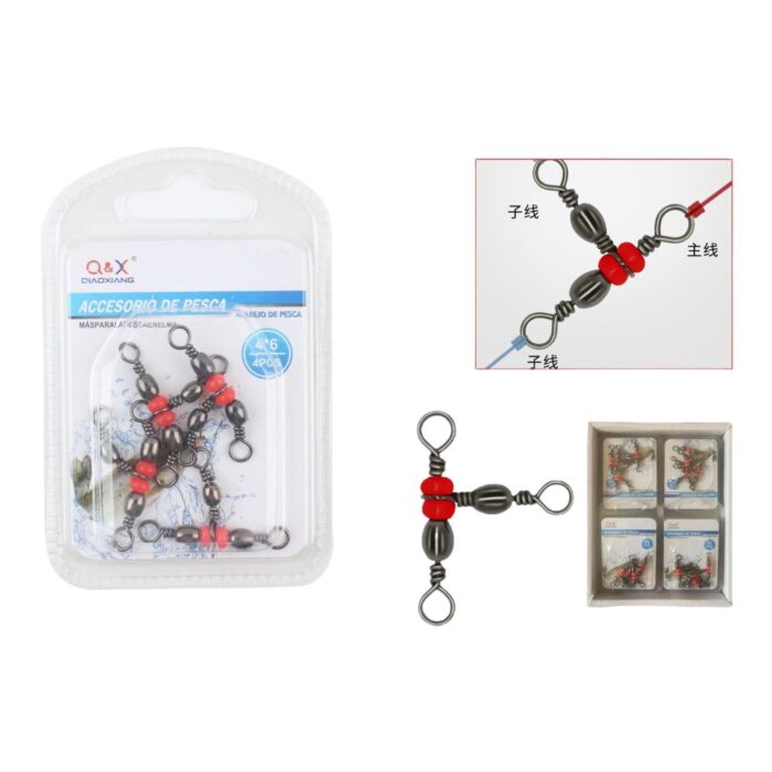 62354380 (Accesorios Para Aparejos De Pesca) Negro Japon¨¦s Nuevo De Tres Puntas 4*6 Tama?o 4 Uds. - Imagen 1