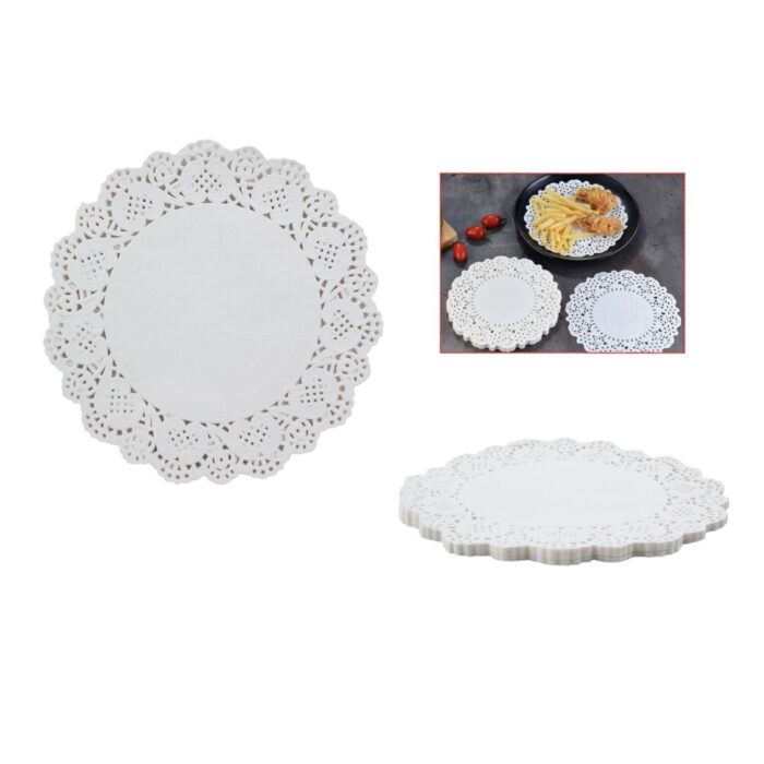 Papel Pastel Blanco Base Flor Redonda 7.5Pulgada 100Pcs - Imagen 1