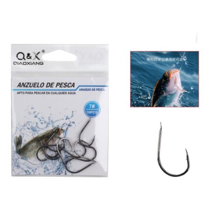 Anzuelo De Pesca Universal En Alta Mar Qianyou Plano 7# 10Pc (N¨ªquel Negro)