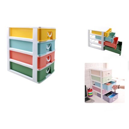 Organizador con 4 Cajones de colores 22*15,5*25