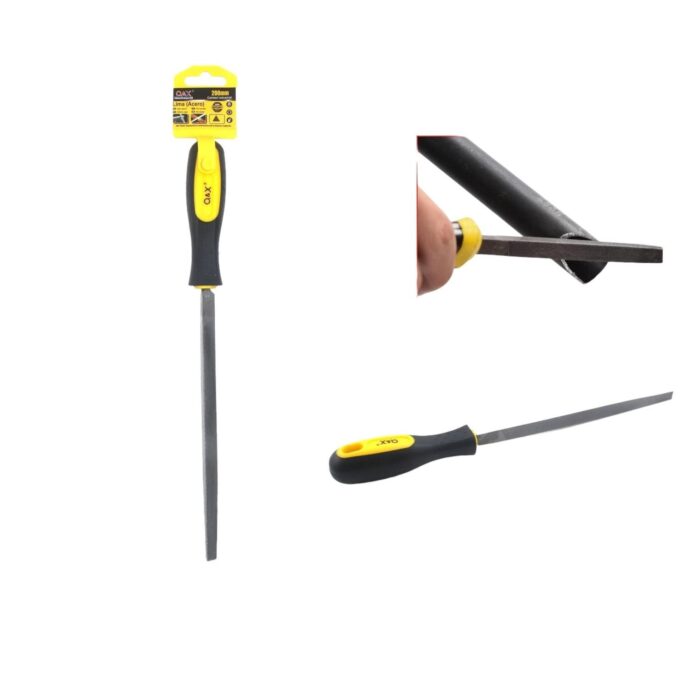 62352236 Lima Triangular De Acero De 8 Pulgadas Con Mango Bicolor - Imagen 1