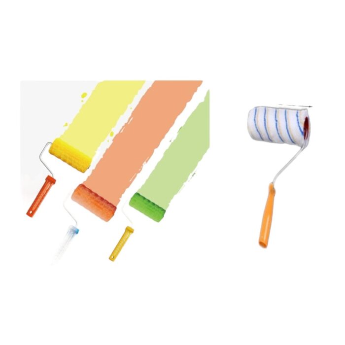 Cepillo Giratorio De Tiras Azules Y Amarillas De 6 Pulgadas Con Mango Azul - Imagen 1