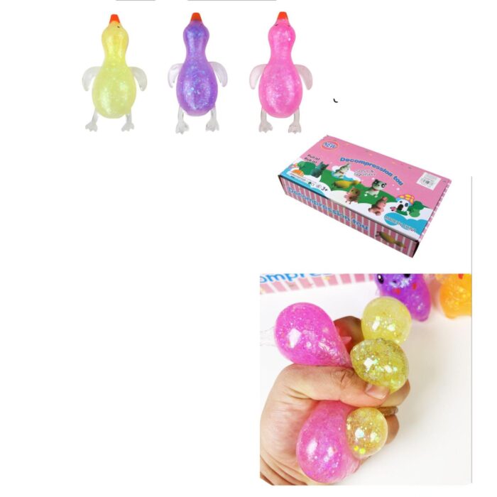 Cartulina con polvo dorado de goma, Pato corriendo - Imagen 1