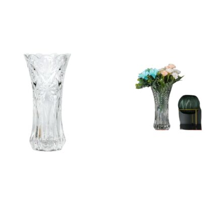 Jarrón de Cristal (20cm) Elegante Para Decorar Tu Hogar