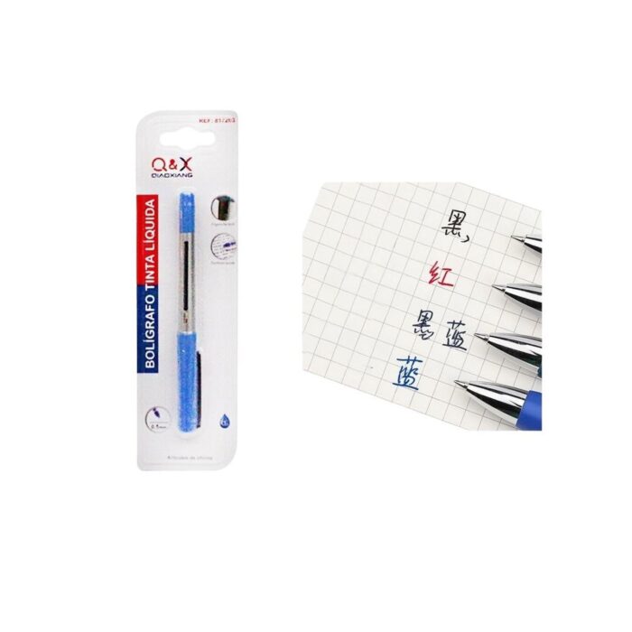 62338598 Boligrafo Tinta Liquida, Azul - Imagen 1