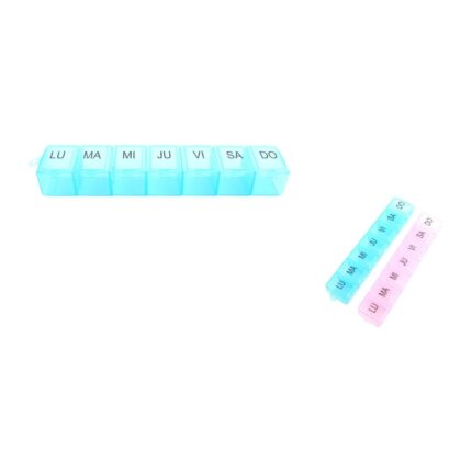 Pastillero Una Semana 15x3.5x2.3 Español Organizador Daily