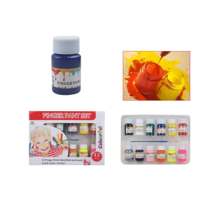 62336309 12 Piezas De Pintura Con Dedos De 24 G + Caja De Color De Pincel - Imagen 2