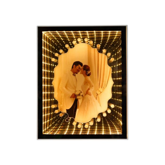 61899202 Marco Plateado Para Fotos Luz Led 20x25cm - Imagen 3