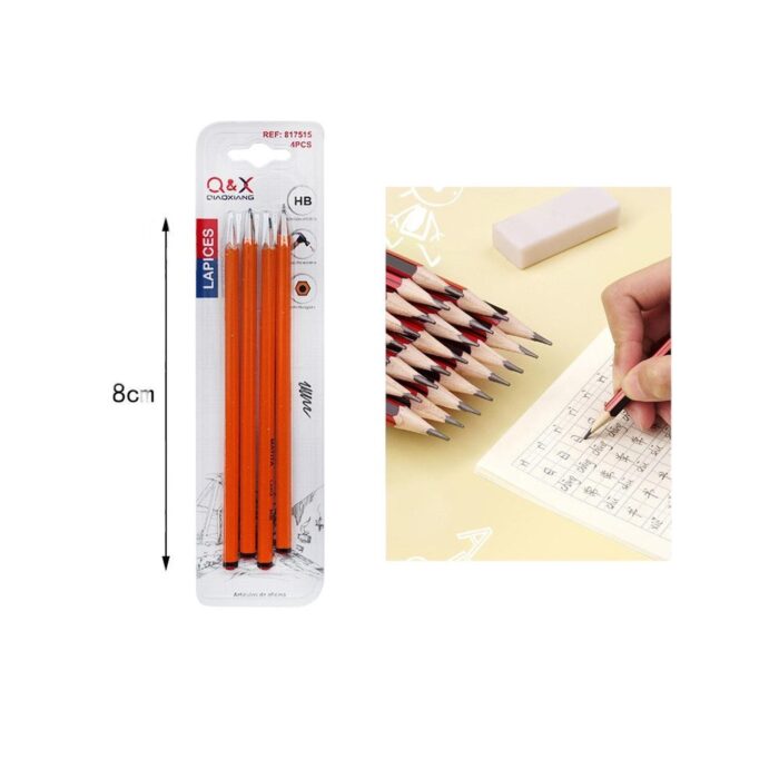 2856-4 L¨¢piz Afilador Con Punta Sumergida, Varilla Hexagonal Amarilla, Absorbente, Hb, 4 Uds. - Imagen 1