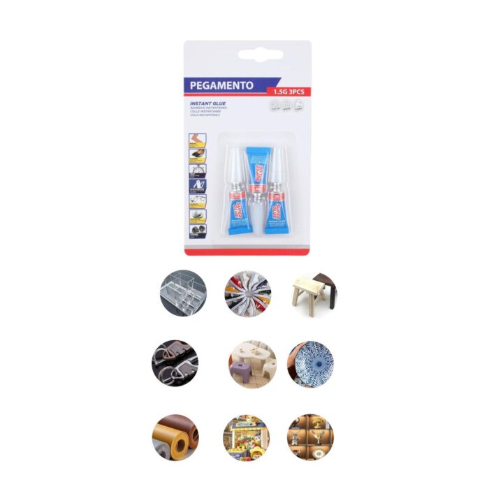 62343007 Pegamento 502 en tubo de aluminio 1.5g (3 piezas) - Imagen 2