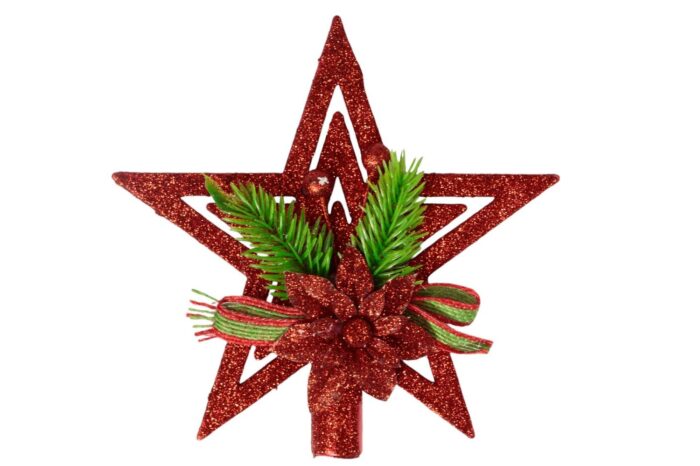 Estrella Para Pino Navideño 15cm Decoración Brillante - Imagen 3