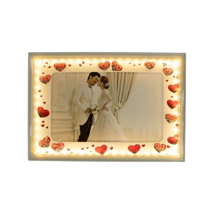 63517662 Marco de fotos horizontal Matrimonio 22x31.7cm (luz LED USB) - Imagen 3